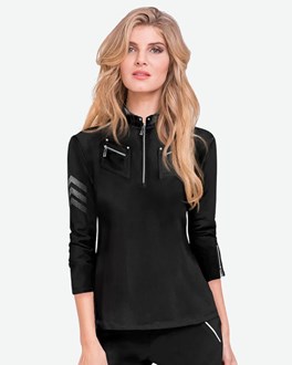 Jamie Sadock 3/4 Sleeve Polo - Zip 
